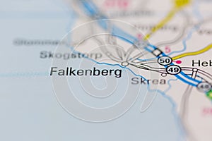 03-26-2021 Portsmouth, Hampshire, UK Falkenberg and surrounding areas Shown on a Geography map or road map photo