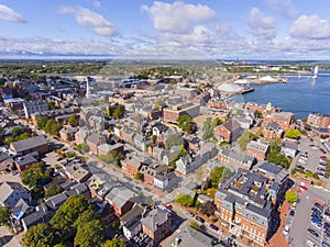 Portsmouth aerial view, New Hampshire, USA photo