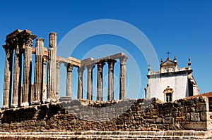 Portugal, Alentejo, Evora: Temple of Diana photo