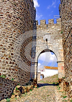 Portugal, area of Alentejo;defensive wall