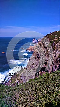 Portugal cliffs with ocean view