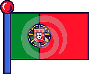 Portugal Country Flagpole Flag Banner