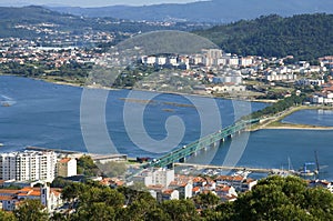 Aerial view of Portuguese city Viana do Castelo