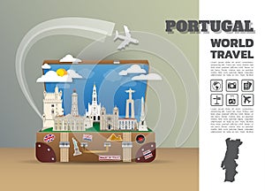 Portugal Dubai Landmark Global Travel And Journey Infographic lu