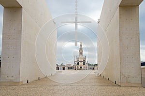 Portugal, Fatima Church, view of Basilica of the Fatima Virgin Mary Rosary