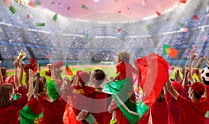 Portugal football team supporter on stadium