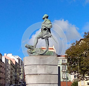 Portugal, Lisbon, 148 Avenue Almirante Reis, Ferdinand Magellan statue