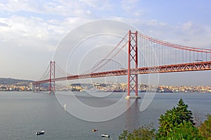 Portugal, Lisbon: 25 abril Bridge photo