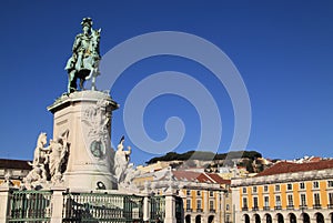Praca de Commercio - Commerce Square, Downtown Lisbon, Portugal. photo