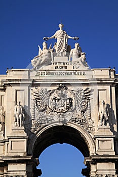 Praca de Commercio - Commerce Square, Downtown Lisbon, Portugal. photo