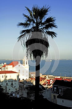 Portugal, Lisbon: Church near the Taje river photo