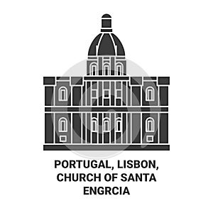 Portugal, Lisbon, Church Of Santa Engrcia travel landmark vector illustration photo