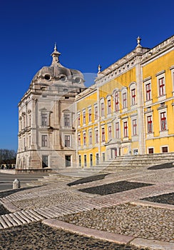 Portugal, Lisbon, Mafra. The National Palace and Franciscan Convent.