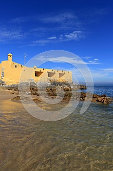 Portugal, Lisbon, Oeiras. The historical Fort of Our Lady of Porto Salvo.