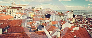 Portugal, Lisbon, a picturesque panoramic view of the city.