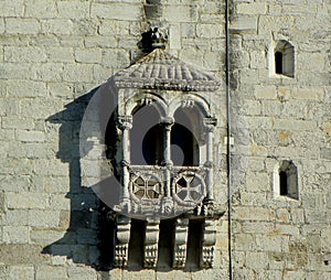 Portugal, Lisbon, Prasa do Imperio, Belem Tower (Torre de Belem), balcony of the tower photo