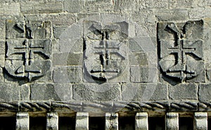 Portugal, Lisbon, Prasa do Imperio, Belem Tower (Torre de Belem), crosses on the tower facade photo