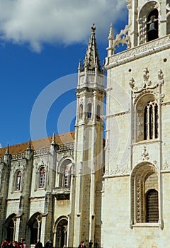 Portugal, Lisbon, Prasa do Imperio, Jeronimos Monastery, element of the facade of the monastery photo