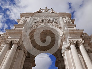 Rua Augusta Arch in Lisbon photo