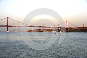 Portugal, Lisbon, view of the bridge and the Maat museum