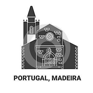 Portugal, Madeira, travel landmark vector illustration photo
