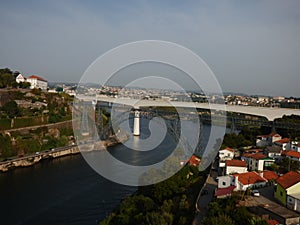 Portugal. Porto. The Sao Joao Bridge and The Maria Pia Bridge