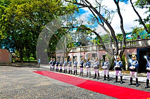 Portugal Presidential Honour Guard, Soldiers with Metal Blades, Armed Defence