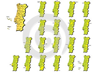 Portugal provinces maps