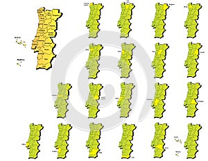 Portugal provinces maps photo