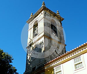 Portugal, Sintra, 19 Praca da Republica, Torre do Relogio, belfry with a clock photo