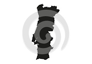 Portugal State Map Vector silhouette photo