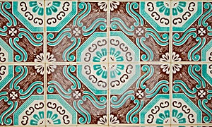 Portugese ceramic bright tile background