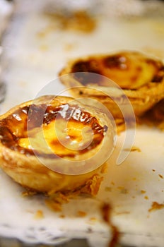 Portugese national pastries: Egg Custard Tart(Pastel de nata) photo