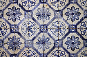 The Portuguese azulejos tiles, with their vibrant hues and intricate patterns, narrate a rich tale of cultural heritage. photo