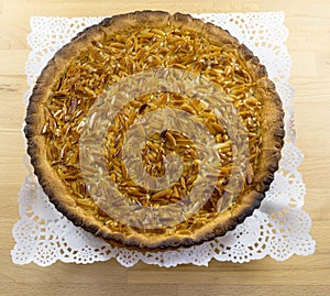 Portuguese Caramelized Almond Tart