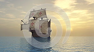 Portuguese caravel of the fifteenth century