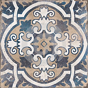 Portuguese ceramic pattern tile