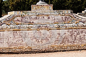 Portuguese ceramic tile painting from the C18th. photo