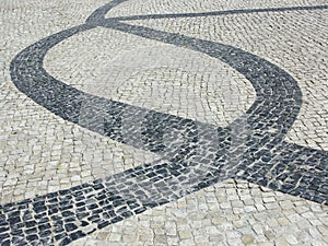 Portuguese cobblestone pavement