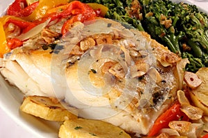 Portuguese cod fillet served in Brazil gastronomy