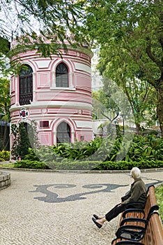 Portuguese colonial architecture and garden in macau china