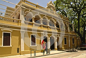 Portugués el edificio en macao 