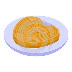 Portuguese cuisine bakery icon isometric vector. Portugal food photo
