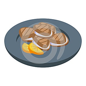 Portuguese cuisine seafood icon isometric vector. Portugal food photo