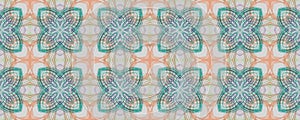 Portuguese Decorative Tiles. Ikat Ornate Textile.