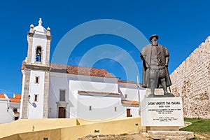 Vasco da Gama statue. Sines, Portugal photo