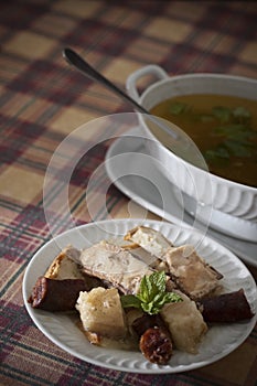 Portuguese food - sopa da panela photo