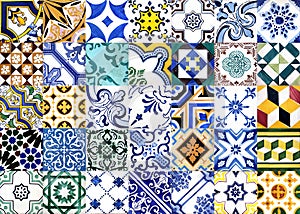 Portuguese glazed tiles photo