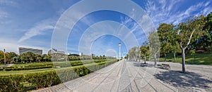 Portuguese handmade cobblestone pavement in the Eduardo VII Park.