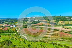 Portuguese landscape near obidos castle